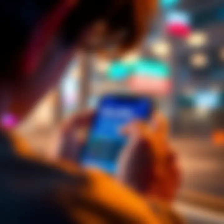 A user looking at a smartphone screen displaying Exolix on Cake Wallet, considering the speed of the service.