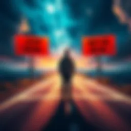 A person stands at a crossroads with signs pointing to 'Join Now' and 'Wait for Day 60', pondering their choice about the Explorer Club.