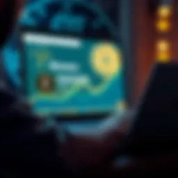 A person researching on a laptop, looking for privacy tool alternatives to TornadoCash, with Monero and Railgun visible on the screen