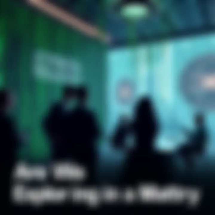 A digital scene representing a simulated environment, with people engaged in discussions about reality.