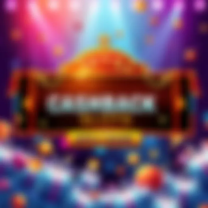 A vibrant graphic showing a banner for extra cashback slots with festive elements and inviting text, highlighting the chance to apply for rewards.