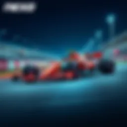 Formula 1 car speeding on a track, showcasing its aerodynamic design and vibrant livery as it hits a record speed