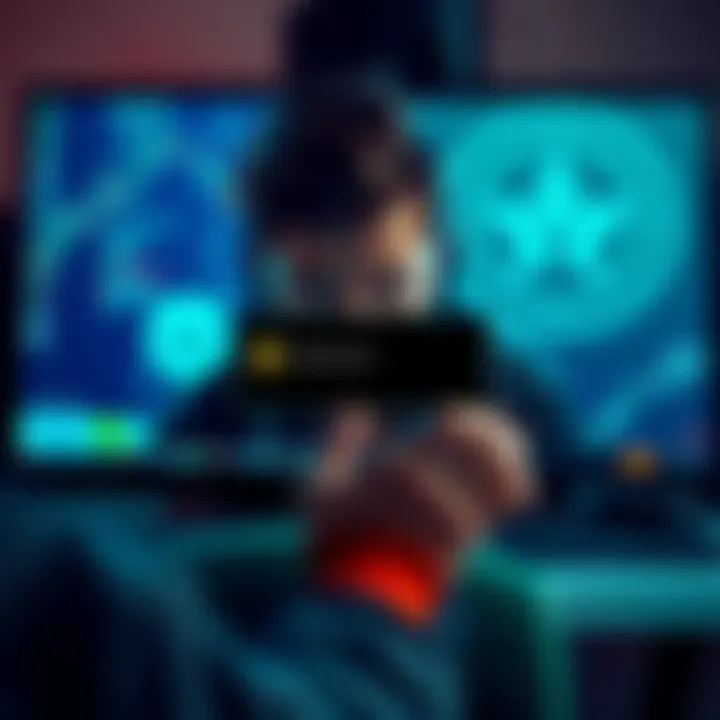 Failed DOVU Transactions A frustrated user showing a failed transaction message on a computer screen with DOVU coins and Kraken logo in the background.