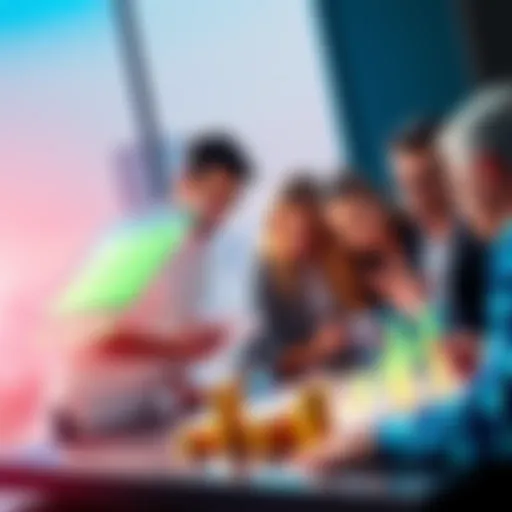 A group of people discussing a new cryptocurrency strategy, showing charts and coins on a table, emphasizing collaboration and transparency.
