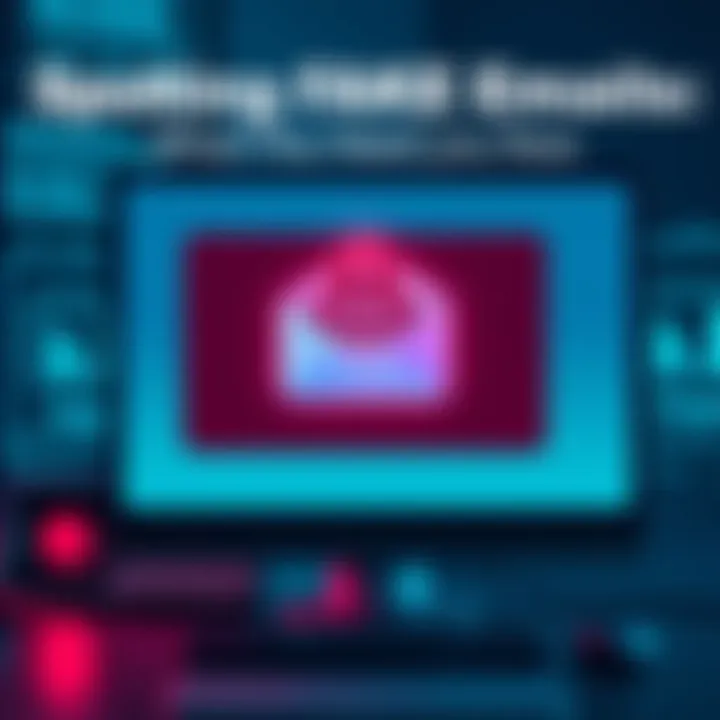 A visual representation of email security highlighting fake emails