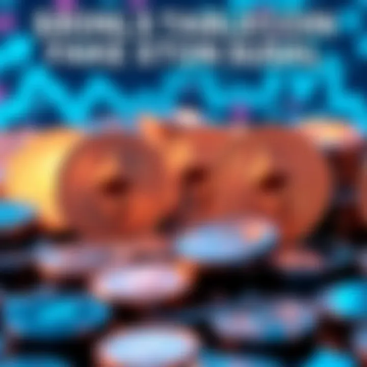 A digital representation of fake stablecoins being converted into Ethereum, showing coins with a fraudulent symbol and Ethereum logos.