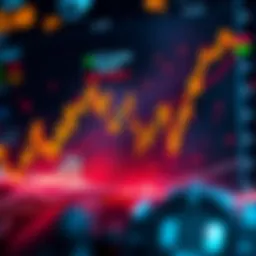 Falling Crypto Prices A graph showing a sharp decline in cryptocurrency prices with visual indicators of market distress.