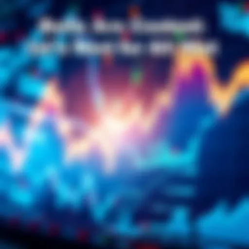 A stock market chart showing a downward trend indicating a market downturn.