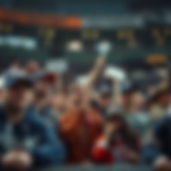 Group of fans showing signs of support and disappointment at a sports event, highlighting their eagerness for player interaction after a key player's exit.