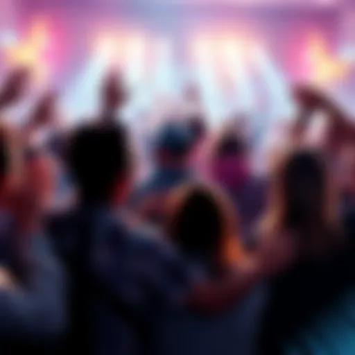 A group of fans gathers to say goodbye to a beloved figure of Openboosters, showing emotional support and sharing memories.