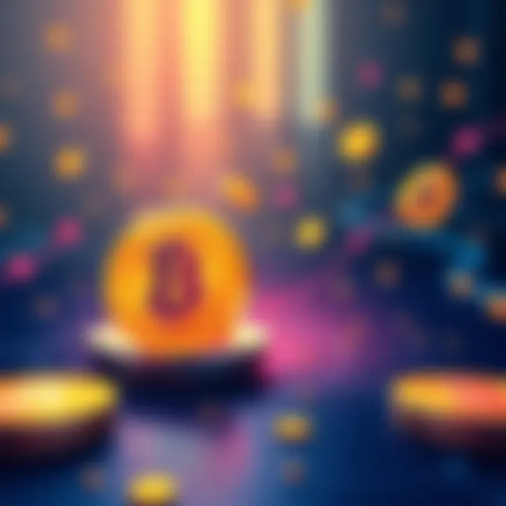 Illustration showing fast transactions in cryptocurrency with symbols for stablecoins and platforms like SimpleSwap