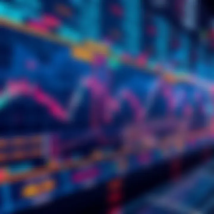 Illustration of a fast automated market maker system showing digital graphs and trading features