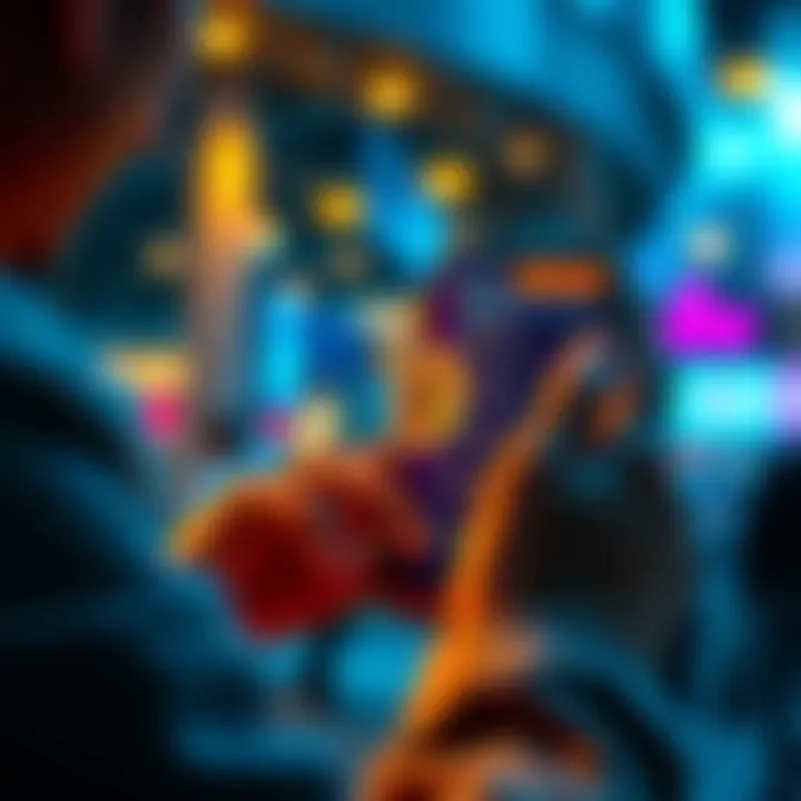 A person using a smartphone to buy Bitcoin quickly, looking satisfied with instant transfer options displayed on the screen.