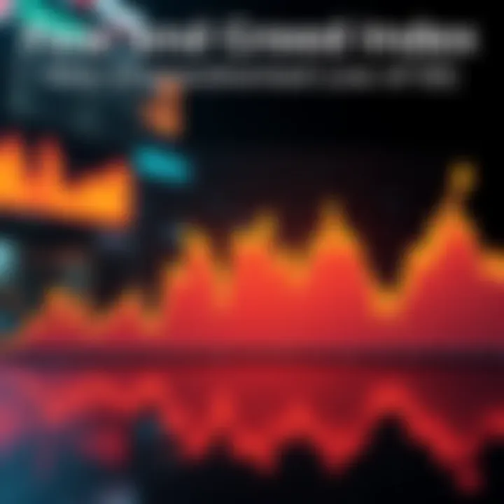 A graph showing a sharp decline in the Fear and Greed Index, indicating high market fear with a score of 5.