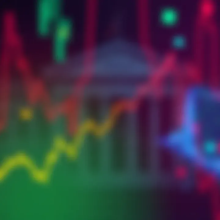 Federal Reserve Interest Rate Cut A graph showing a downward trend in interest rates and economic growth, symbolizing the Federal Reserve's recent decision to lower rates.