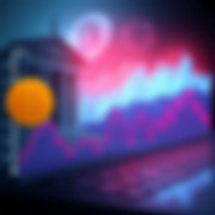 Federal Reserve Interest Rate Decision A graph showing declining interest rates alongside rising inflation with a Bitcoin logo in the corner.