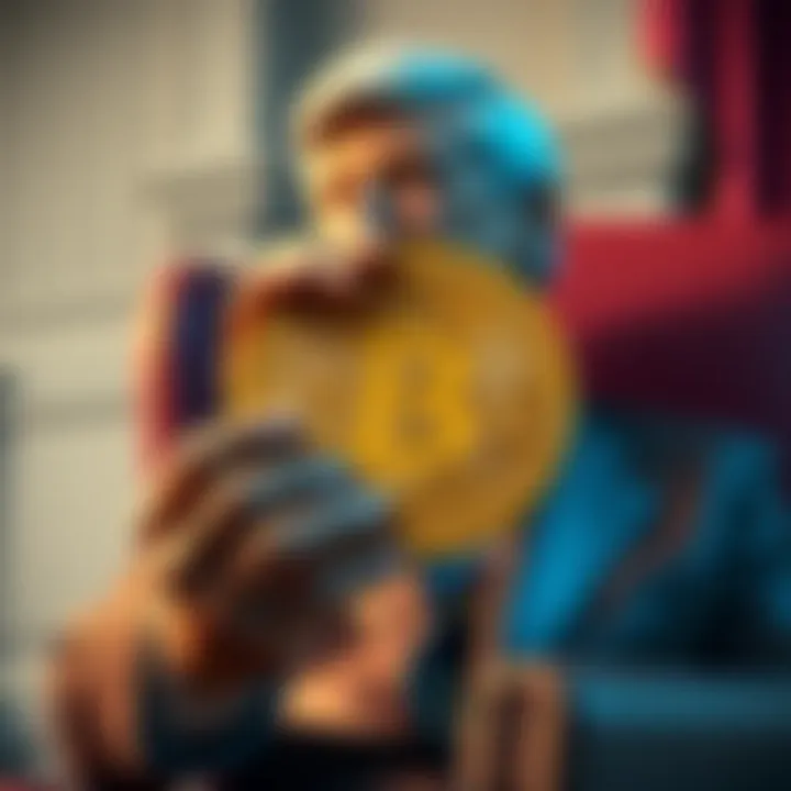 Federal Reserve Chair with Bitcoin Symbol A Federal Reserve Chair holding a Bitcoin symbol, representing the impact of a pro Bitcoin stance on market dynamics.