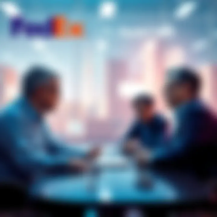 FedEx leaders discussing logistics technology during an interview on TableTalk