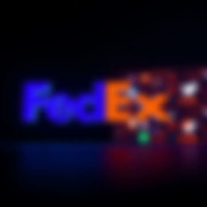 FedEx logo with various competitor logos symbolizing collaboration on the Hedera network