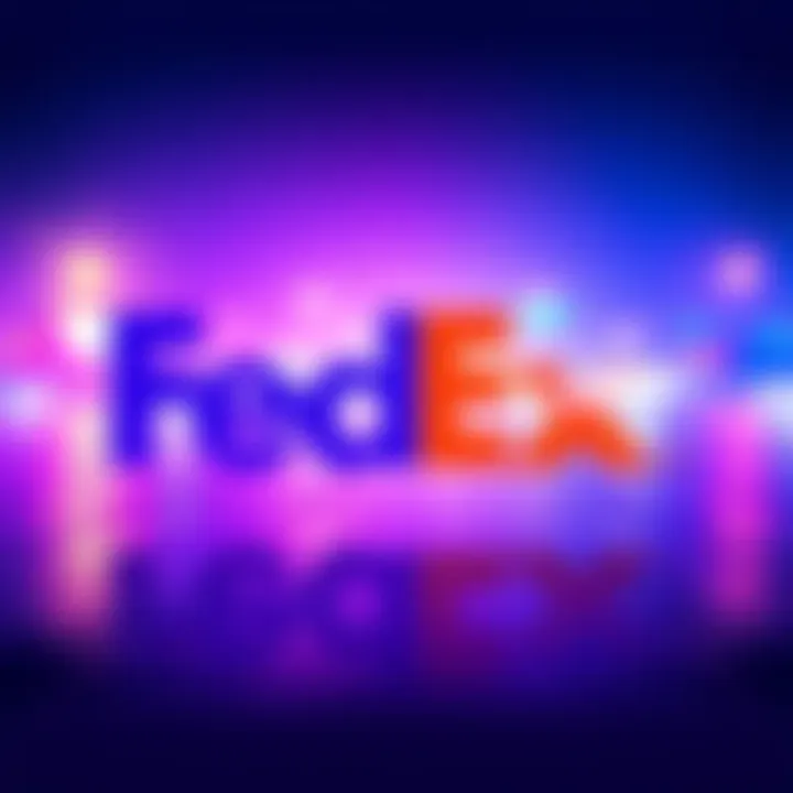 A combination of the FedEx logo and the Hedera logo symbolizing their partnership.