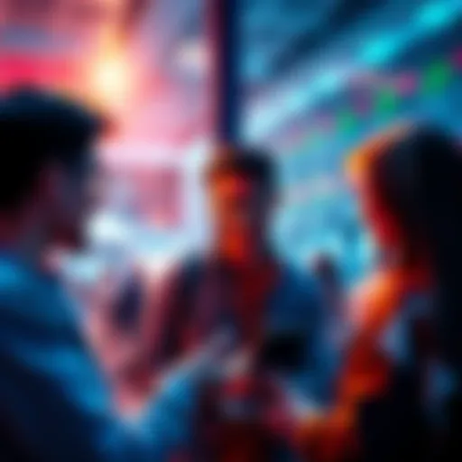 People sharing their feedback on a new trading platform during a beta test