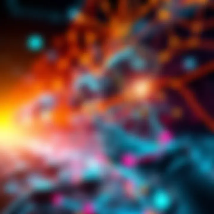 Harnessing AI for Future Innovations A digital representation of autonomous agents in action, showcasing interconnected networks and blockchain technology.