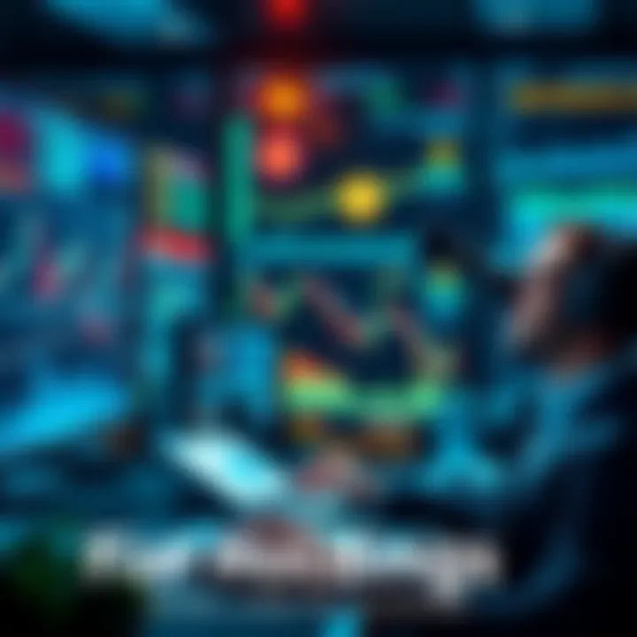 A financial analyst reviewing charts and graphs about fiat holdings with a focus on market trends and people's sentiments.