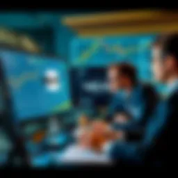 Fich's investment team reviewing financial charts with NEAR logo on the screen.