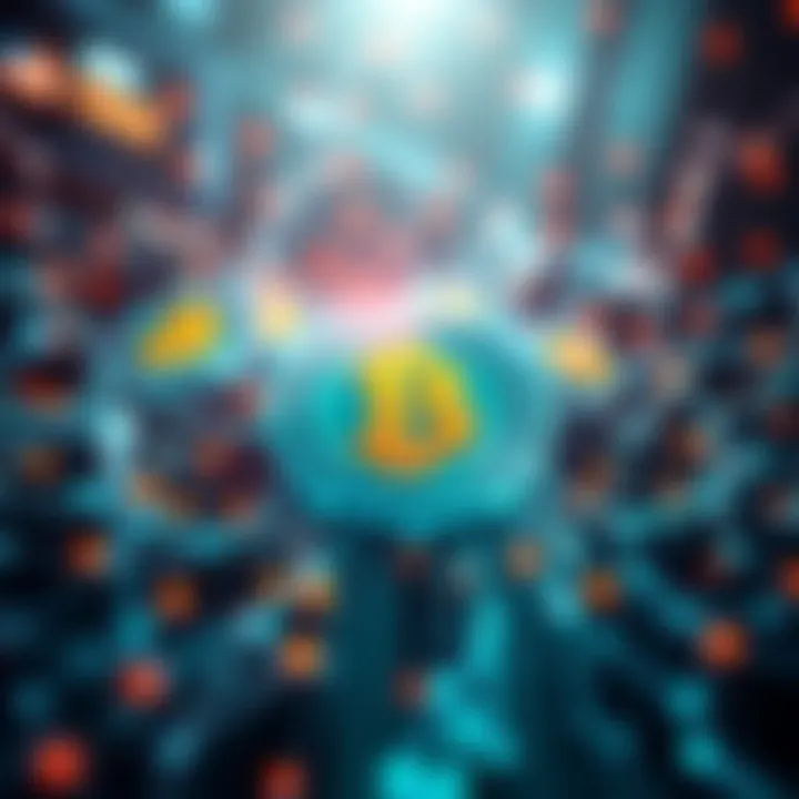 Fidelity's OnChain U.S. Treasury Fund Launch A dynamic representation of Fidelity's entry into the asset tokenization space, showcasing blockchain technology and U.S. Treasury securities