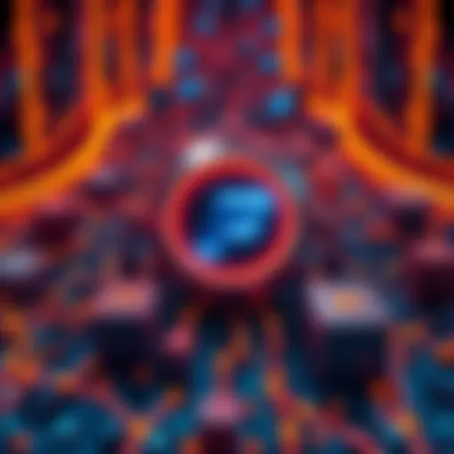 A visual representation of the Filecoin network, highlighting its role in data storage and utility, with a futuristic design.