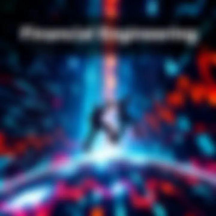 Financial Engineering Evolution A striking visual representation of financial engineering trends from the 2000s, showcasing market graphs and engineering symbols