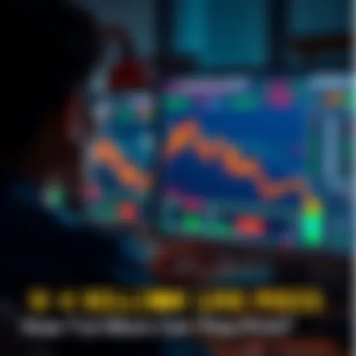 A person looking concerned at a computer screen showing declining stock prices and financial news about bailouts.