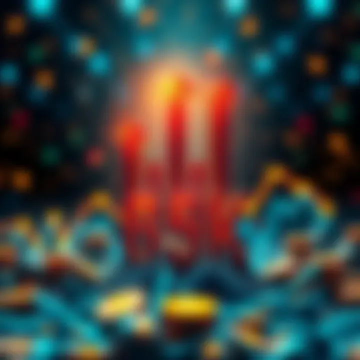 A graphic representation of a financial trend with upward arrows and charts, symbolizing growth and investment opportunity.