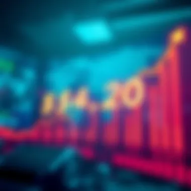 A graph showing upward trends in investments and markets with the $4.20 milestone highlighted.