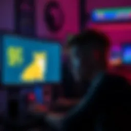 A man looking at a computer screen showing Doge's stagnant price at 9¢, with a sad expression, symbolizing lost dreams and lessons learned in cryptocurrency investments.