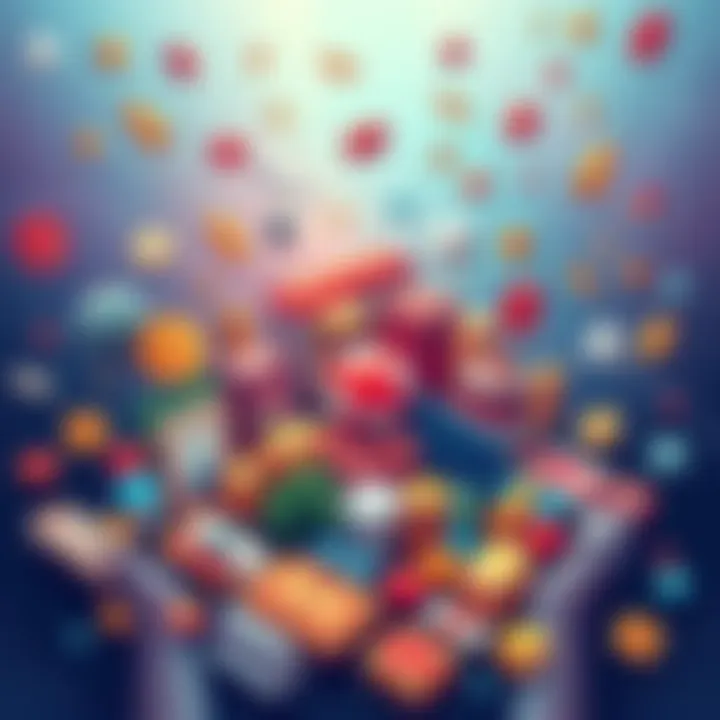 A vibrant illustration showcasing diverse assets being recovered, symbolizing economic resurgence