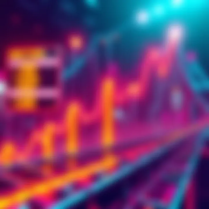 Graph showing sharp rises and falls in investment over time