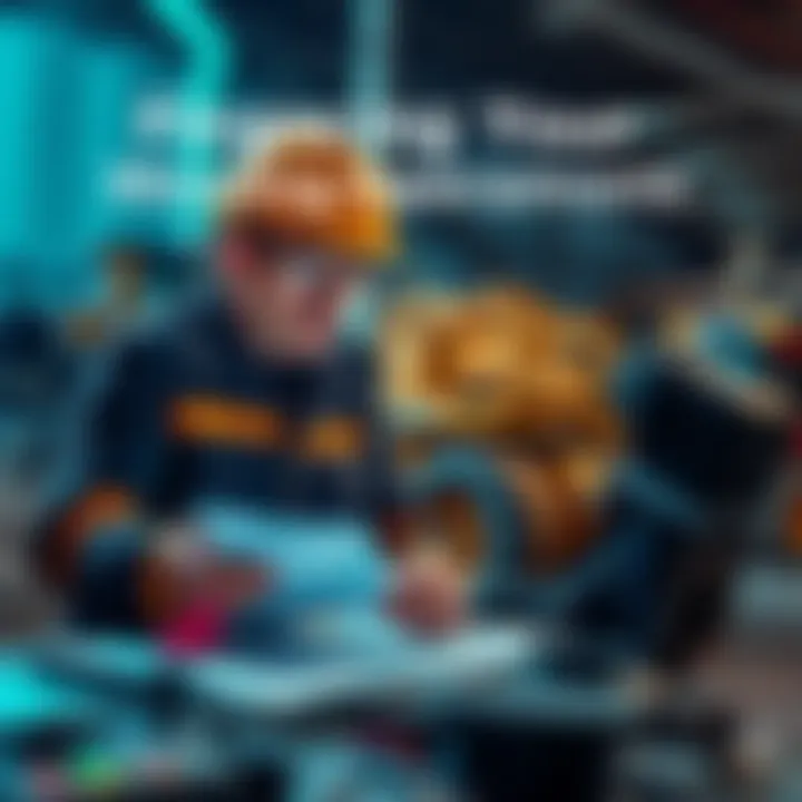 Financing Insights for Aspiring Miners A miner analyzing financial plans and loan options for starting a mining operation, with a backdrop of mining equipment and graphs depicting costs.