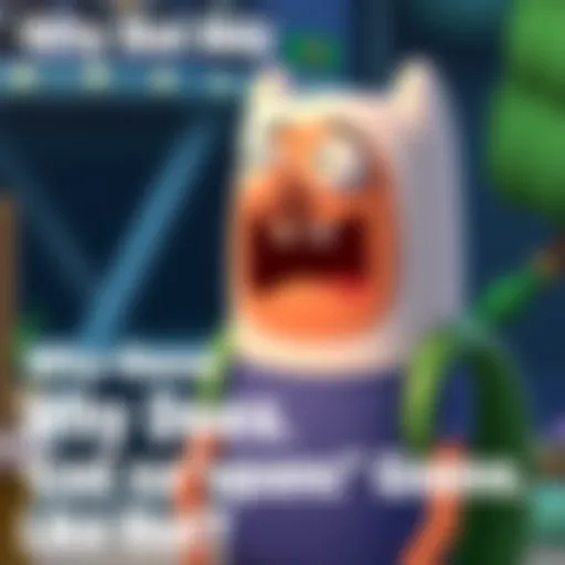 Finn animated character humorously saying 'guac' with a funny expression in the scene from 'Something Big'