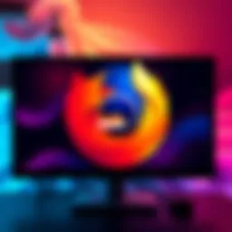 A computer screen showing Firefox with an endless loading icon after a recent update on Windows 10