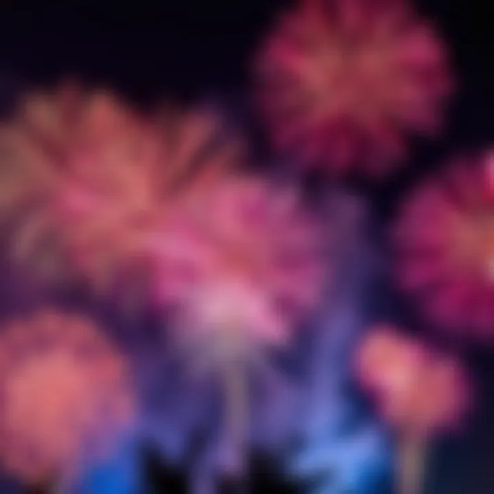 Colorful fireworks illuminate the night sky in celebration of the 4th of July, symbolizing freedom and community spirit.