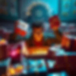 A person surrounded by 27 parcels, eagerly opening them, with glimpses of shiny legendary items visible, showcasing a moment of joy and anticipation