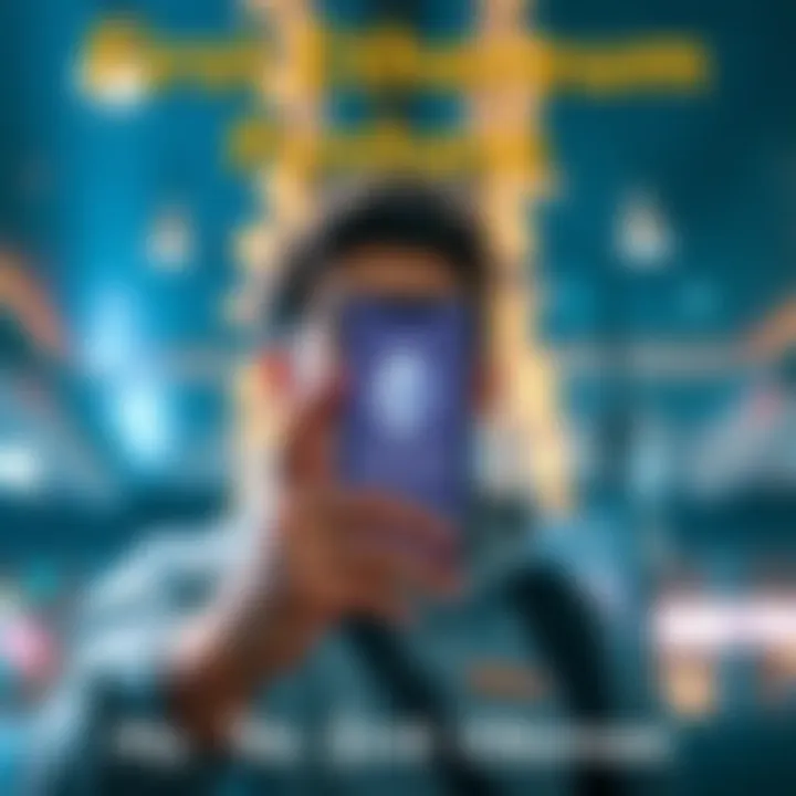 A person celebrating their first Ethereum purchase, holding a smartphone with a cryptocurrency app open.