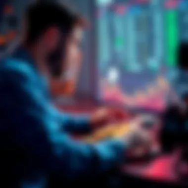 First Time Bitcoin Investor A person looking at a laptop screen displaying Bitcoin options and graphs, considering investment strategies.