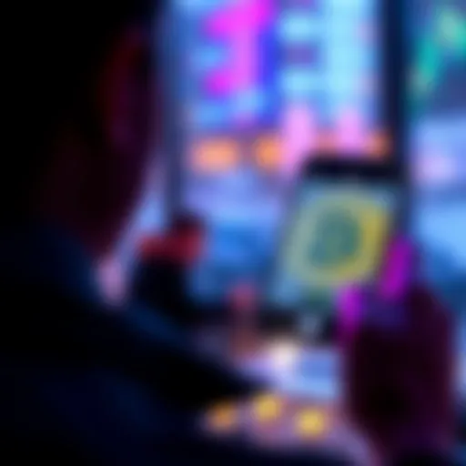 A person holding a smartphone displaying a Bitcoin wallet, contemplating their first investment in Bitcoin with €100.