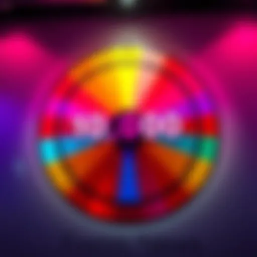 A vibrant fitness wheel showcasing a large number of steps, symbolizing a fun workout challenge.