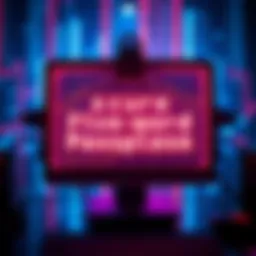 Five-Word Passphrase on a Screen A computer screen displaying a secure five-word passphrase surrounded by a digital lock symbol