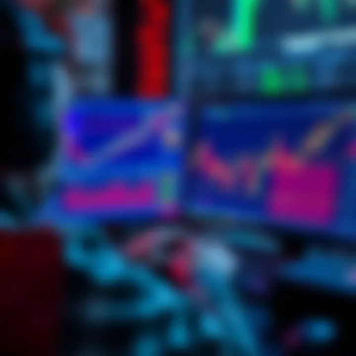 Flash Loan Bot Development A developer coding a flash loan bot for cryptocurrency trading with graphs and data on the screen