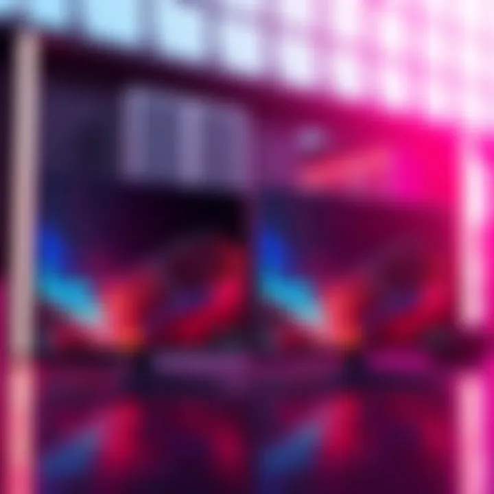 A side-by-side comparison of Flex and Stax screens showing their different sizes and pixel clarity.