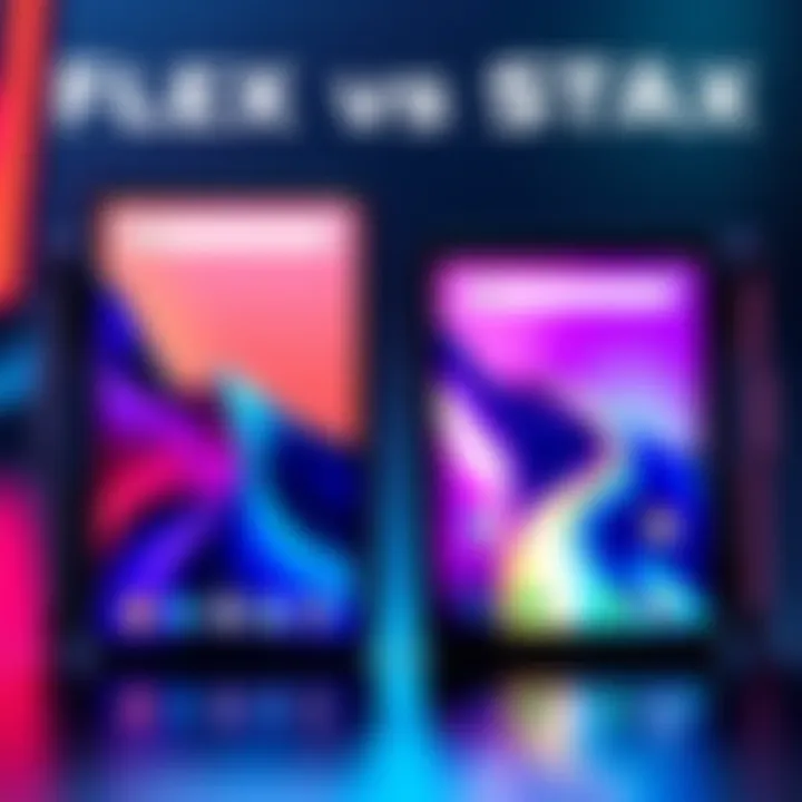 Flex and Stax Devices Comparison A side-by-side view of a Flex device and a Stax device, showcasing their features and sizes.